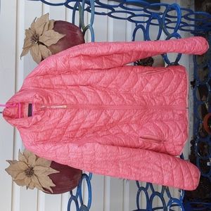 Tek Gear, peach zip up jacket,  size M